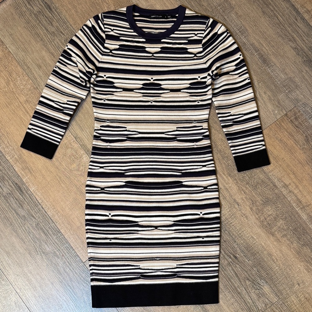 Karen Millen Multi-Color Fitted Dress | Size Small